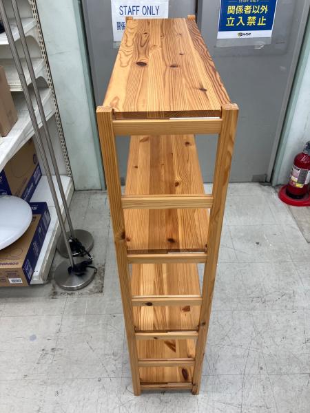 無印 パイン材ユニットシェルフ4段 パイン材ユニットシェルフ・86cm幅