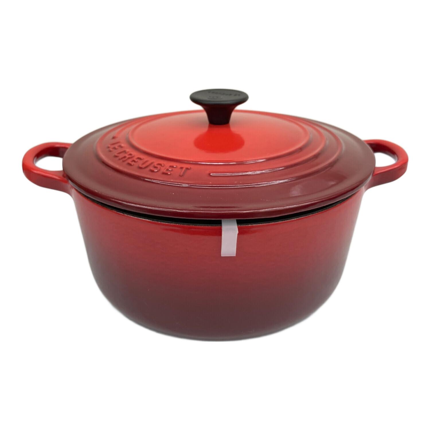 LE CREUSET (ルクルーゼ) 両手鍋 SIZE 22cm チェリーレッド ココット