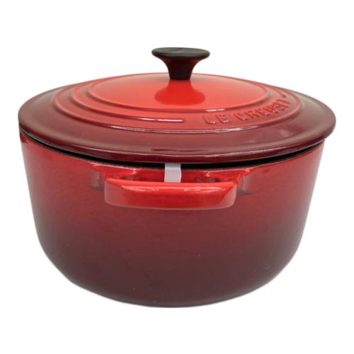 LE CREUSET (ルクルーゼ) 両手鍋 SIZE 22cm チェリーレッド ココット・ロンド