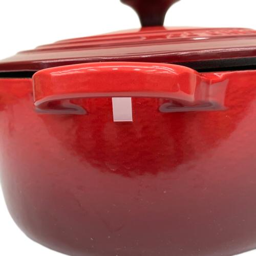 LE CREUSET (ルクルーゼ) 両手鍋 SIZE 22cm チェリーレッド ココット・ロンド