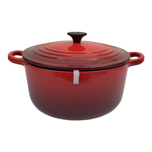LE CREUSET (ルクルーゼ) 両手鍋 SIZE 22cm チェリーレッド ココット・ロンド