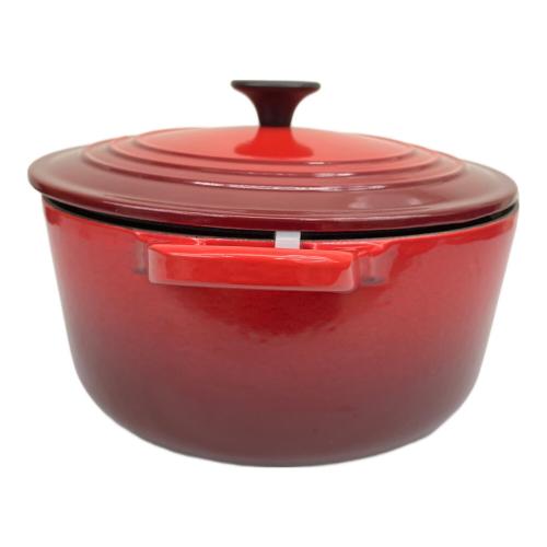 LE CREUSET (ルクルーゼ) 両手鍋 SIZE 22cm チェリーレッド ココット・ロンド