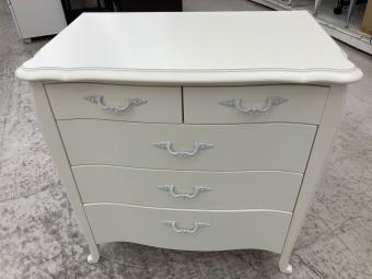 ロココ調チェスト ホワイト 4段