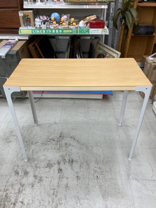 無印良品 (ムジルシリョウヒン) 木製デスク ナチュラル×ホワイト オーク材