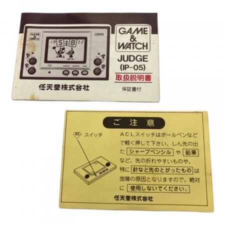 Nintendo (ニンテンドー) 【ジャンク】 ゲーム＆ウォッチ JUDGE IP-05