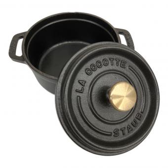 Staub (ストウブ) 両手鍋 12cm ブラック ココットラウンド
