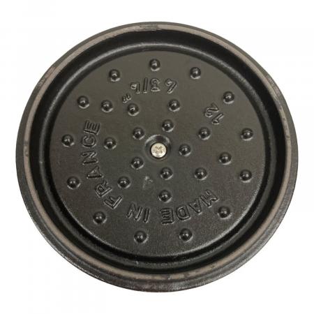 staub ストウブ　ココットラウンド　12cm ブラック　両手鍋　鍋 Staub (ストウブ) 両手鍋 12cm ブラック ココットラウンド｜トレファク