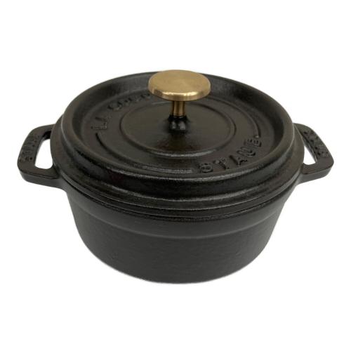 Staub (ストウブ) 両手鍋 12cm ブラック ココットラウンド