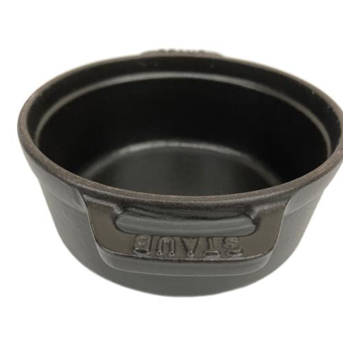 Staub (ストウブ) 両手鍋 12cm ブラック ココットラウンド