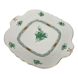 Herend (ヘレンド) スクエアプレート 28cm×25cm アポニーグリーン