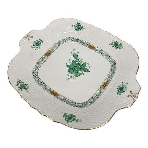 Herend (ヘレンド) スクエアプレート 28cm×25cm アポニーグリーン