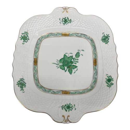 Herend (ヘレンド) スクエアプレート 28cm×25cm アポニーグリーン
