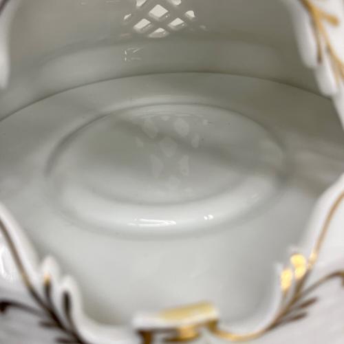 Herend (ヘレンド) キャンドルホルダー付ウォーマー ホワイト＆ゴールド