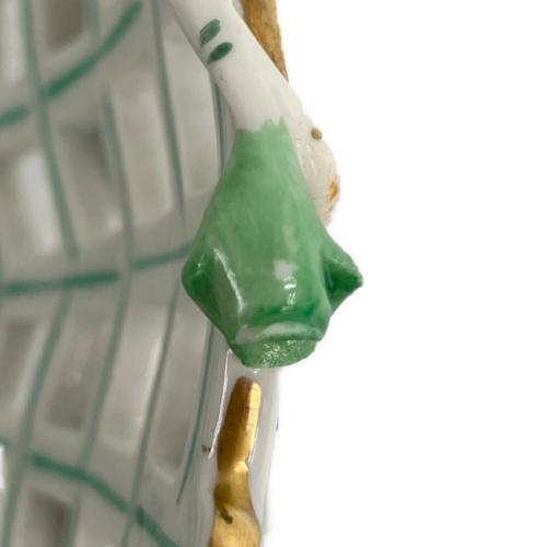 Herend (ヘレンド) 透かし編みハンドルバスケット アポニーグリーン