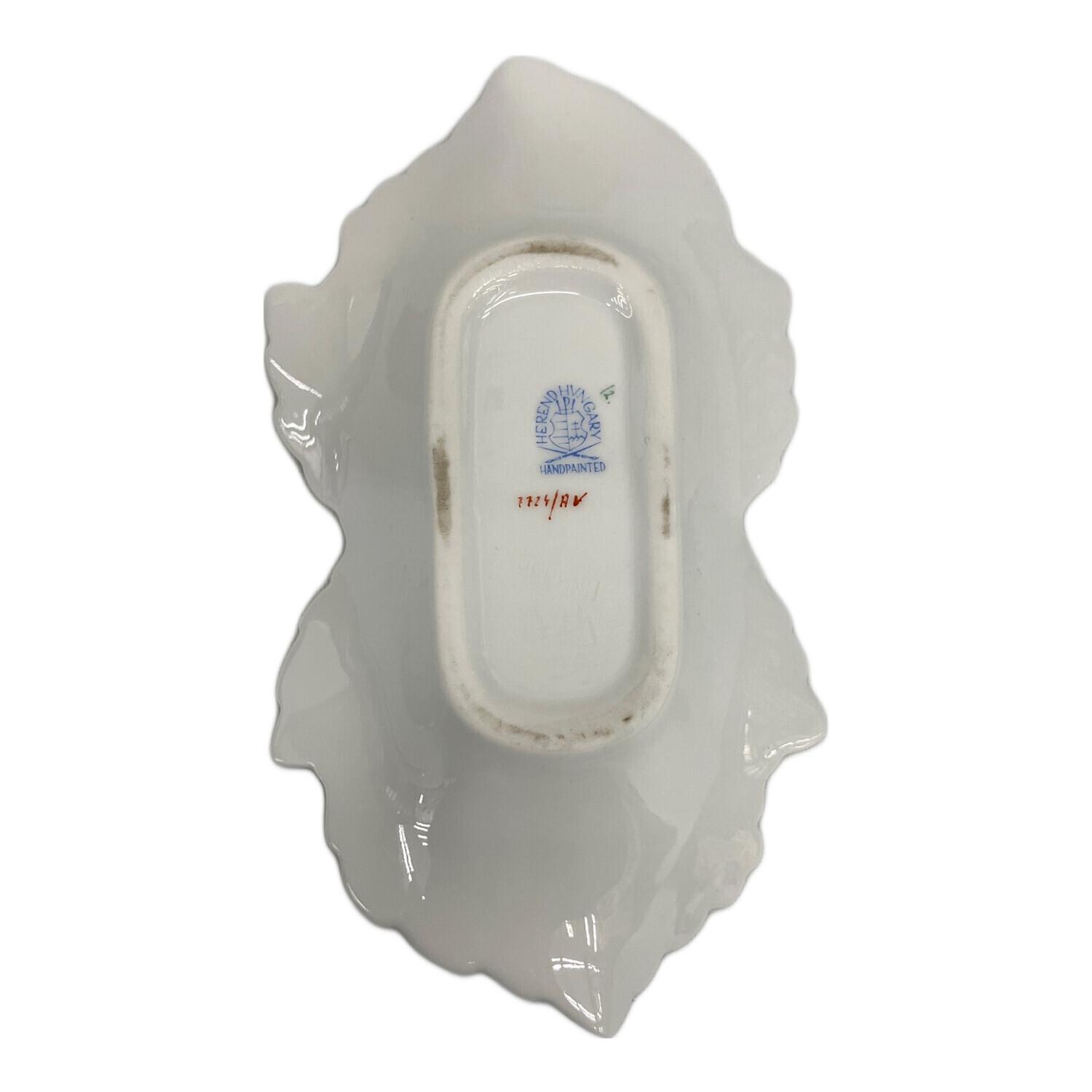 Herend (ヘレンド) 金縁リーフトレイ アポニーグリーン｜トレファクONLINE