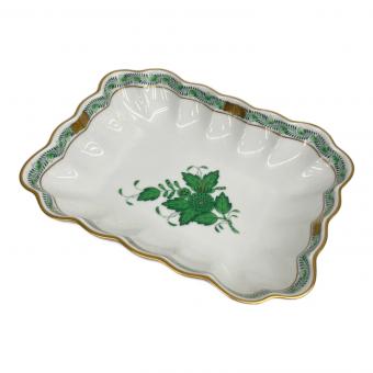 Herend (ヘレンド) プレート トレイ 約18cm×13.5cm アポニーグリーン