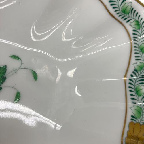 Herend (ヘレンド) プレート トレイ 約18cm×13.5cm アポニーグリーン