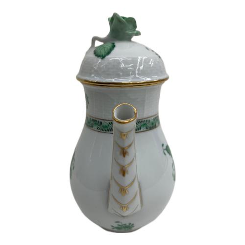 Herend (ヘレンド) コーヒーポット/モカポット ※ローズ部カケ(小)有 アポニーグリーン