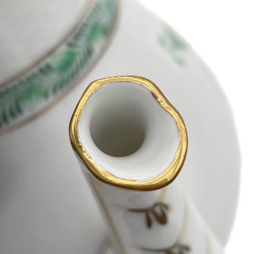 Herend (ヘレンド) コーヒーポット/モカポット ※ローズ部カケ(小)有 アポニーグリーン