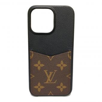 LOUIS VUITTON (ルイ ヴィトン) スマホケース M82888 15 PRO MAX ブラック×ブラウン モノグラム