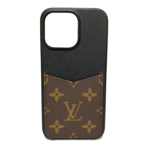 LOUIS VUITTON (ルイ ヴィトン) スマホケース M82888 15 PRO MAX ブラック×ブラウン モノグラム