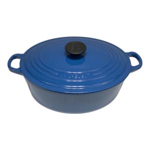 LE CREUSET (ルクルーゼ) 両手鍋 27cm ブルー ココット・オーバル