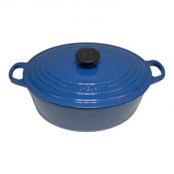 LE CREUSET (ルクルーゼ) 両手鍋 27cm ブルー ココット・オーバル
