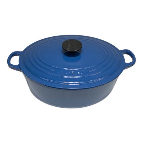 LE CREUSET (ルクルーゼ) 両手鍋 27cm ブルー ココット・オーバル