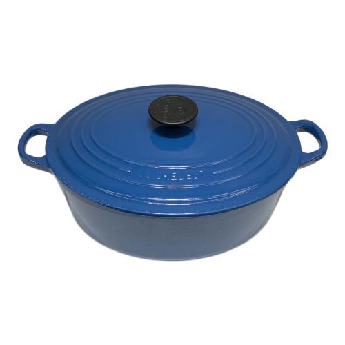 LE CREUSET (ルクルーゼ) 両手鍋 27cm ブルー ココット・オーバル