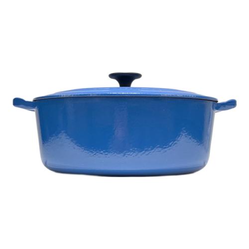 LE CREUSET (ルクルーゼ) 両手鍋 27cm ブルー ココット・オーバル