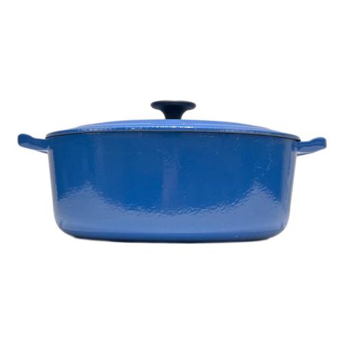 LE CREUSET (ルクルーゼ) 両手鍋 27cm ブルー ココット・オーバル