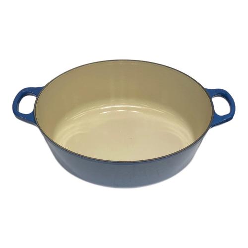 LE CREUSET (ルクルーゼ) 両手鍋 27cm ブルー ココット・オーバル