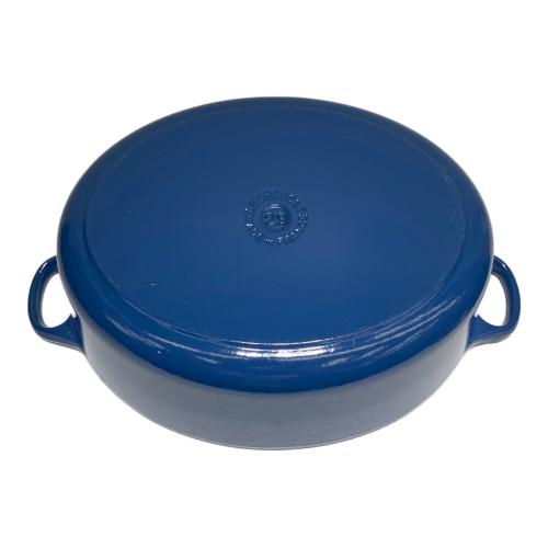 LE CREUSET (ルクルーゼ) 両手鍋 27cm ブルー ココット・オーバル