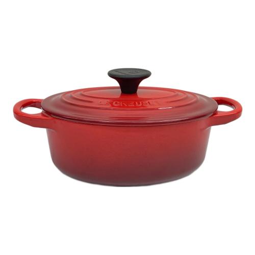 LE CREUSET (ルクルーゼ) 両手鍋 17cm レッド ココット・オーバル