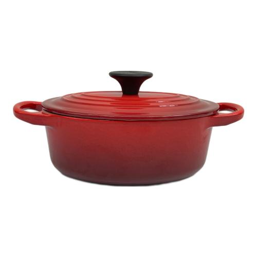 LE CREUSET (ルクルーゼ) 両手鍋 17cm レッド ココット・オーバル