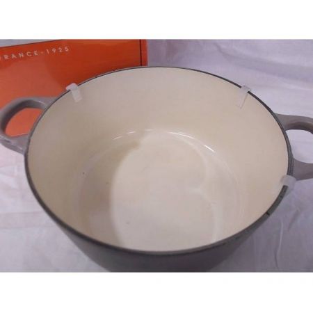 LE CREUSET 両手鍋 ライトグレー
