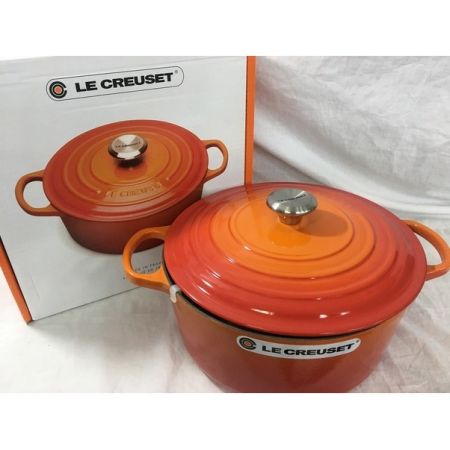 LE CREUSET 両手鍋 オレンジ 未使用品