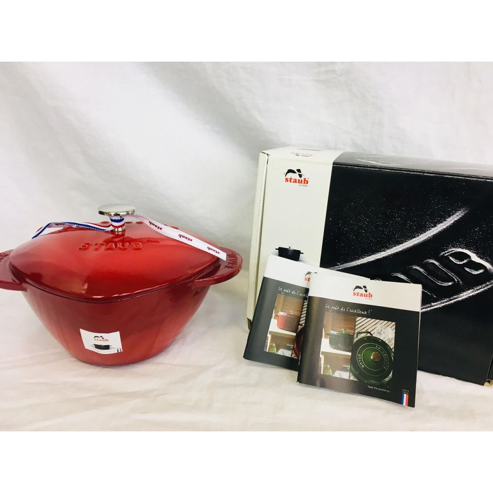 Staub ハートココット20cm チェリーレッド 未使用品｜トレファクONLINE
