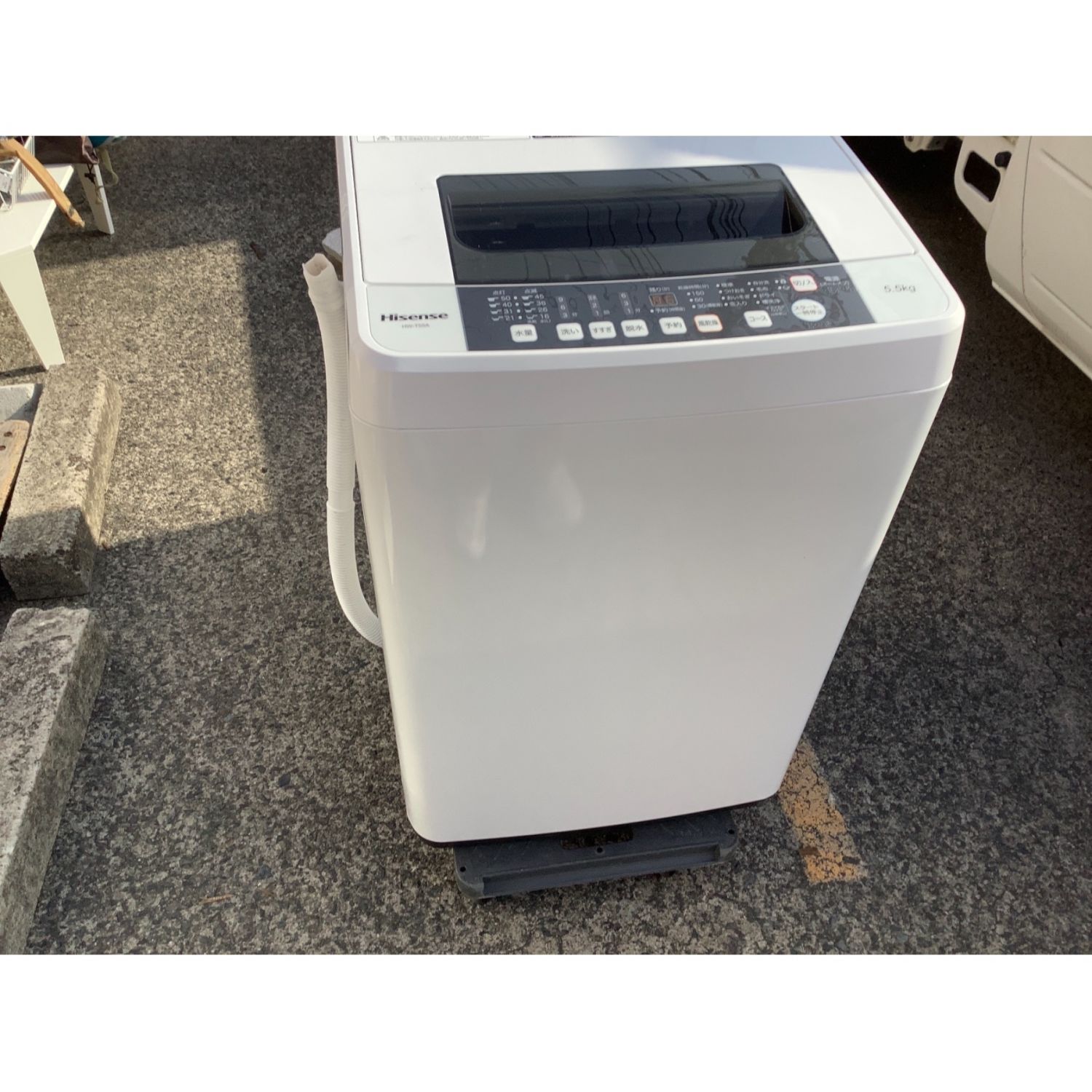 すすぎ 2017年製 ハイセンス HW-T55A fw7Vt-m72536576095 5.5kg 洗濯機 