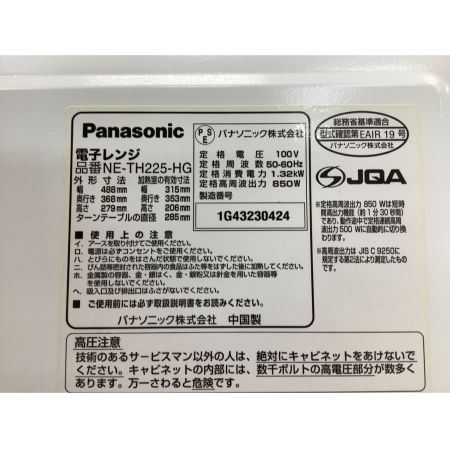 Panasonic (パナソニック) 電子レンジ NE-TH225 2013年製 850W 50Hz／60Hz