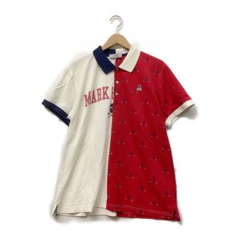 MARK&LONA (マークアンドロナ) ゴルフウェア(トップス) メンズ SIZE XL ホワイト×レッド
