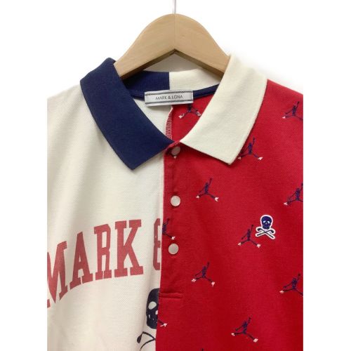 MARK&LONA (マークアンドロナ) ゴルフウェア(トップス) メンズ SIZE XL ホワイト×レッド