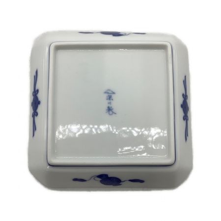 深川製磁 (フカガワセイジ) 角皿セット 染付オシドリ 5Pセット