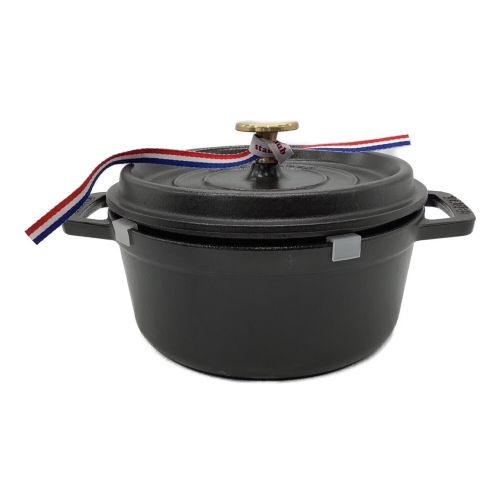Staub (ストウブ) 両手鍋 ブラック 40509-485-0 18cm ピコ・ココットラウンド