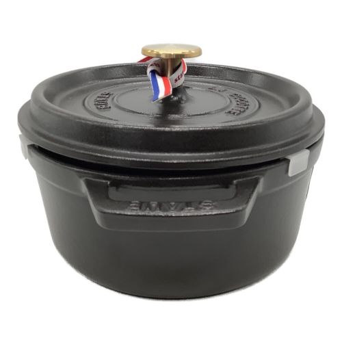 Staub (ストウブ) 両手鍋 ブラック 40509-485-0 18cm ピコ・ココットラウンド