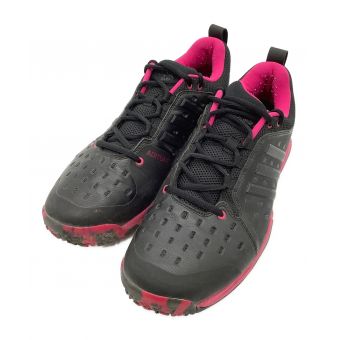 adidas (アディダス) テニスシューズ ブラック×ピンク サイズ:27