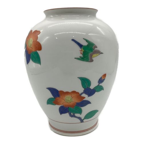 香蘭社　柿右衛門『写』　花瓶 香蘭社 (コウランシャ) 花瓶 酒井田柿右衛門原画 花鳥園 春