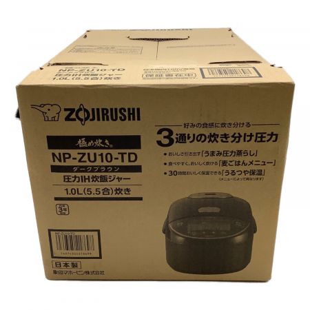 象印 (ゾウジルシ) 圧力IH炊飯ジャー NP-ZU10-TD 2022年製 5.5合(1.0L