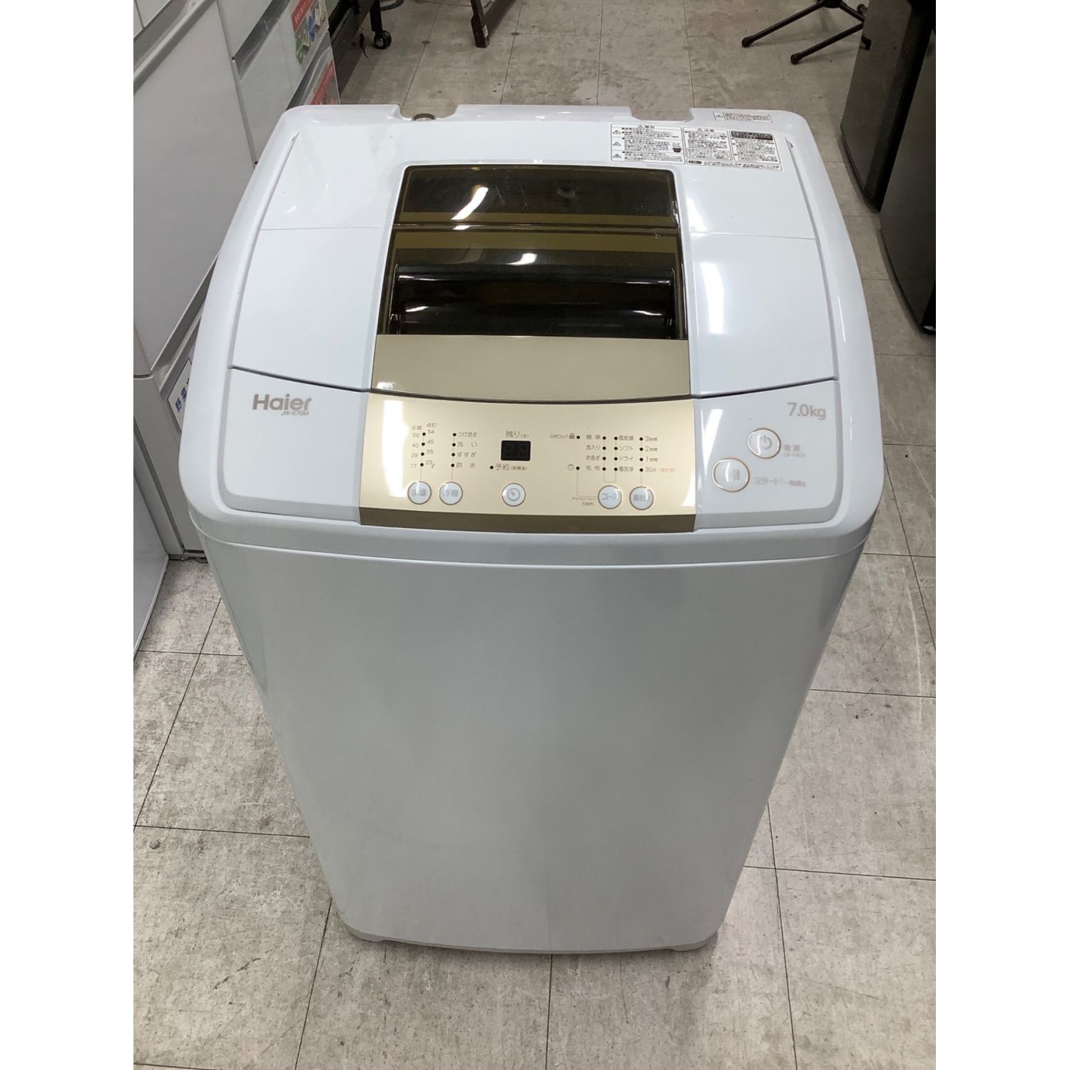 Haier (ハイアール) 全自動洗濯機 7.0kg JW-K70M 2017年製 程度C(内部