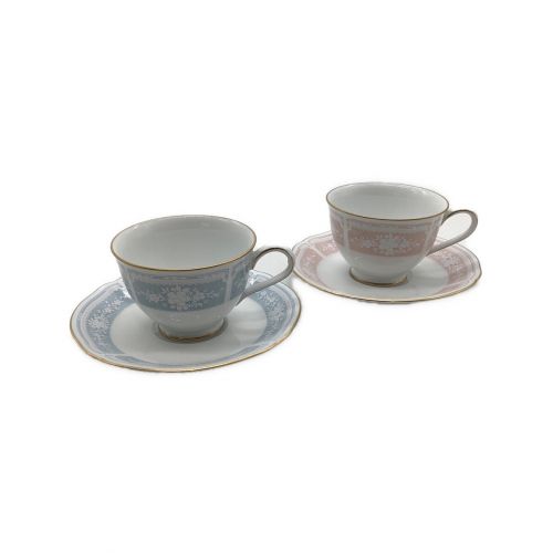 Noritake (ノリタケ) カップ&ソーサー レースウッドゴールド 2Pセット